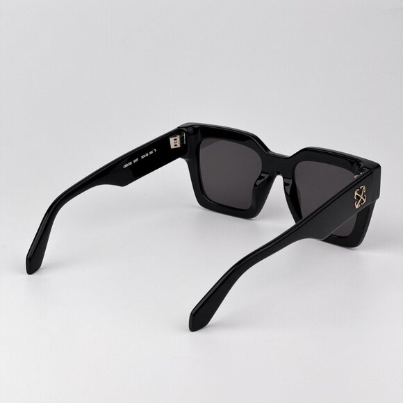 Off-White JACKSON Men Sunglasses Black Square Frame Grey Lenses | Model OERI13I - Picture 4 of 11